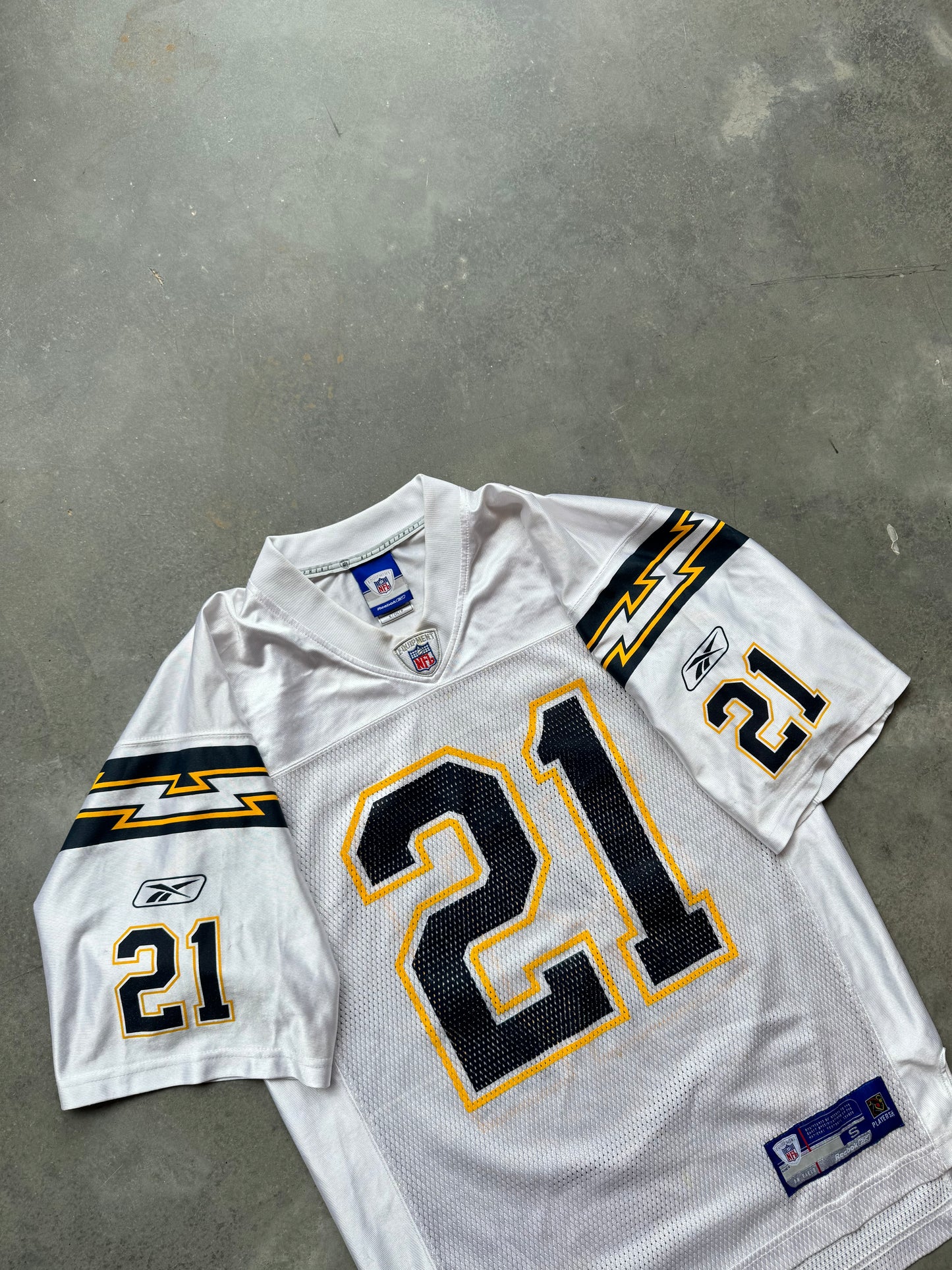 00’s San Diego Chargers LaDainian Tomlinson Vintage White Reebok NFL Jersey (Small)