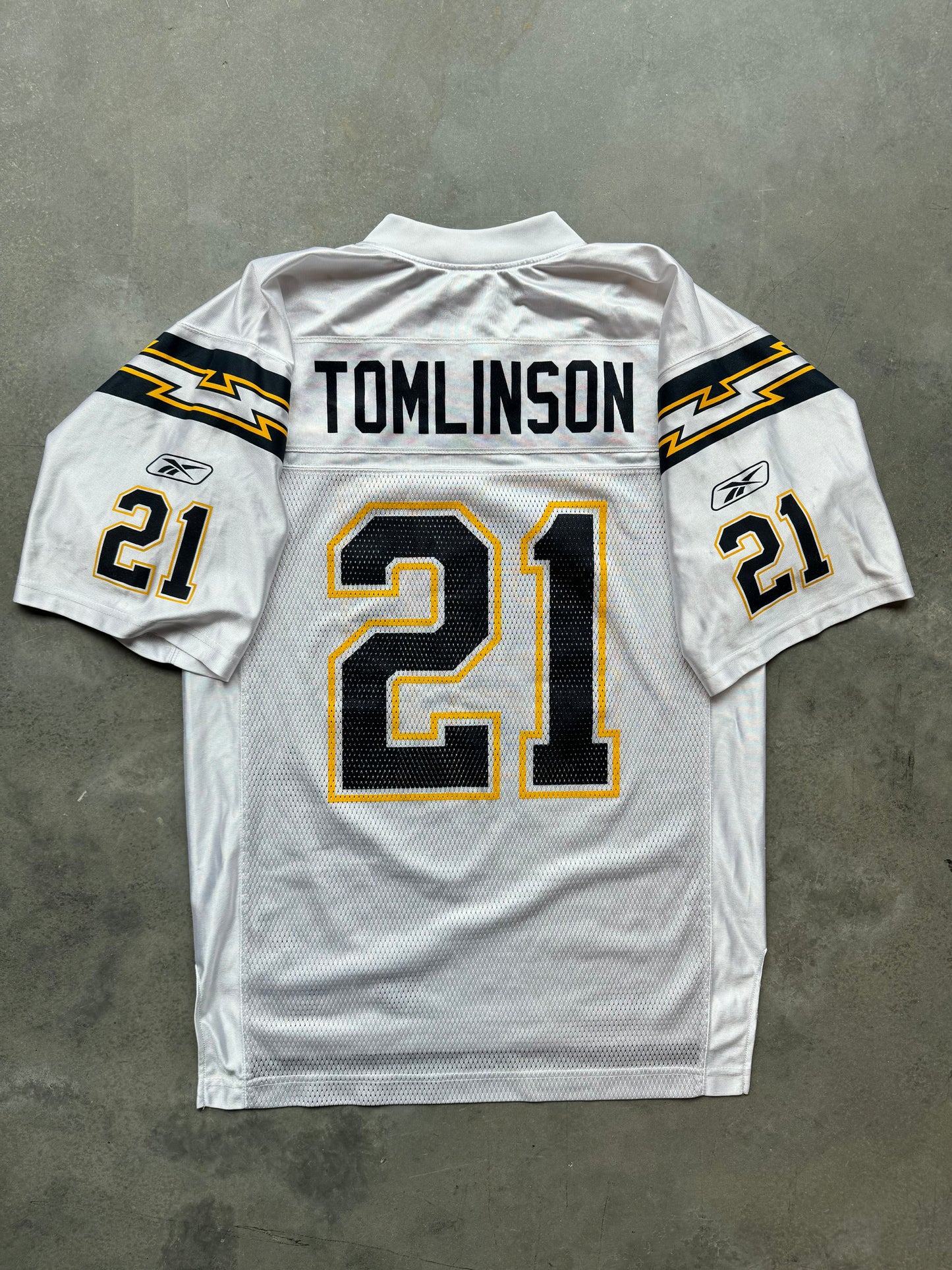 00’s San Diego Chargers LaDainian Tomlinson Vintage White Reebok NFL Jersey (Small)