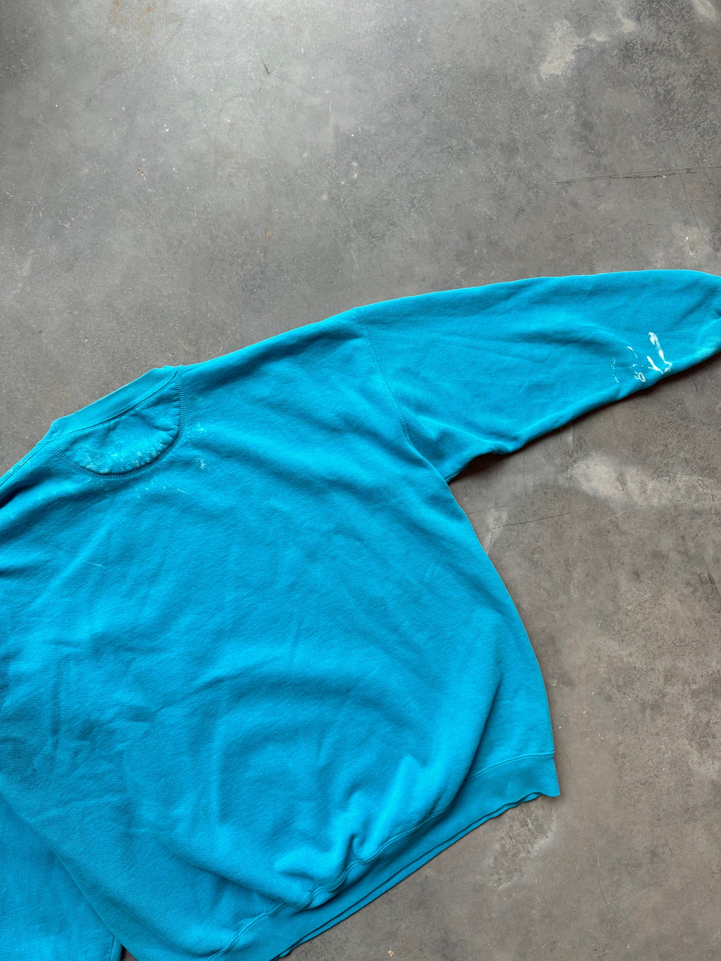 90’s Charlotte Hornets Vintage Zubaz Distressed Teal NBA Crewneck (XL)