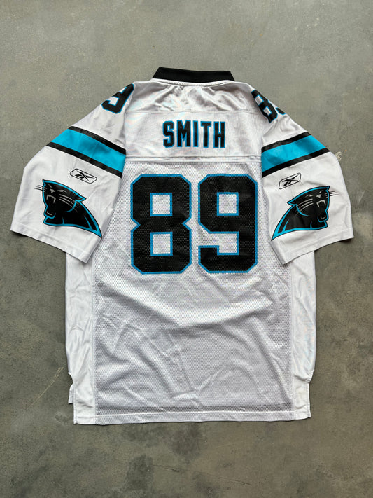 00’s Carolina Panthers Steve Smith Vintage White Reebok NFL Jersey (XL)