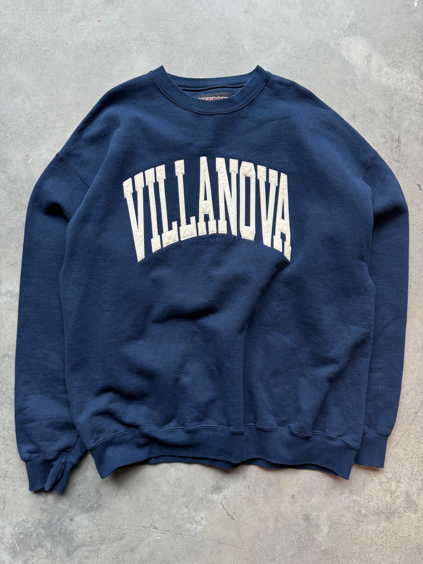 90’s Villanova Wildcats Vintage Arch Block Letter Spellout Heavyweight College Crewneck (XXL)