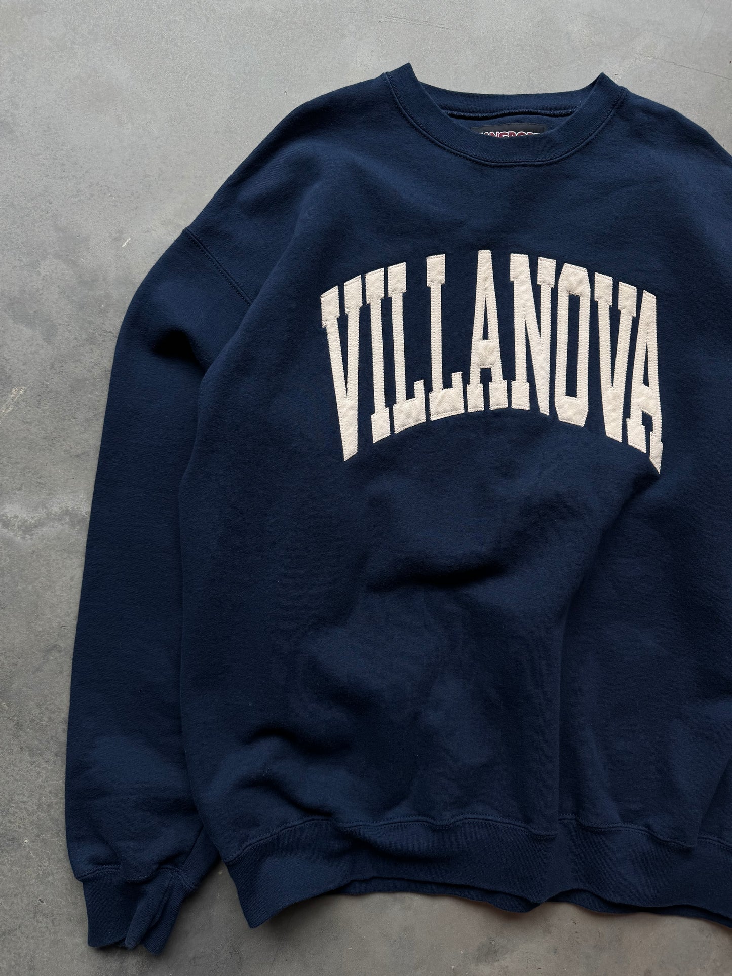 90’s Villanova Wildcats Vintage Arch Block Letter Spellout Heavyweight College Crewneck (XXL)