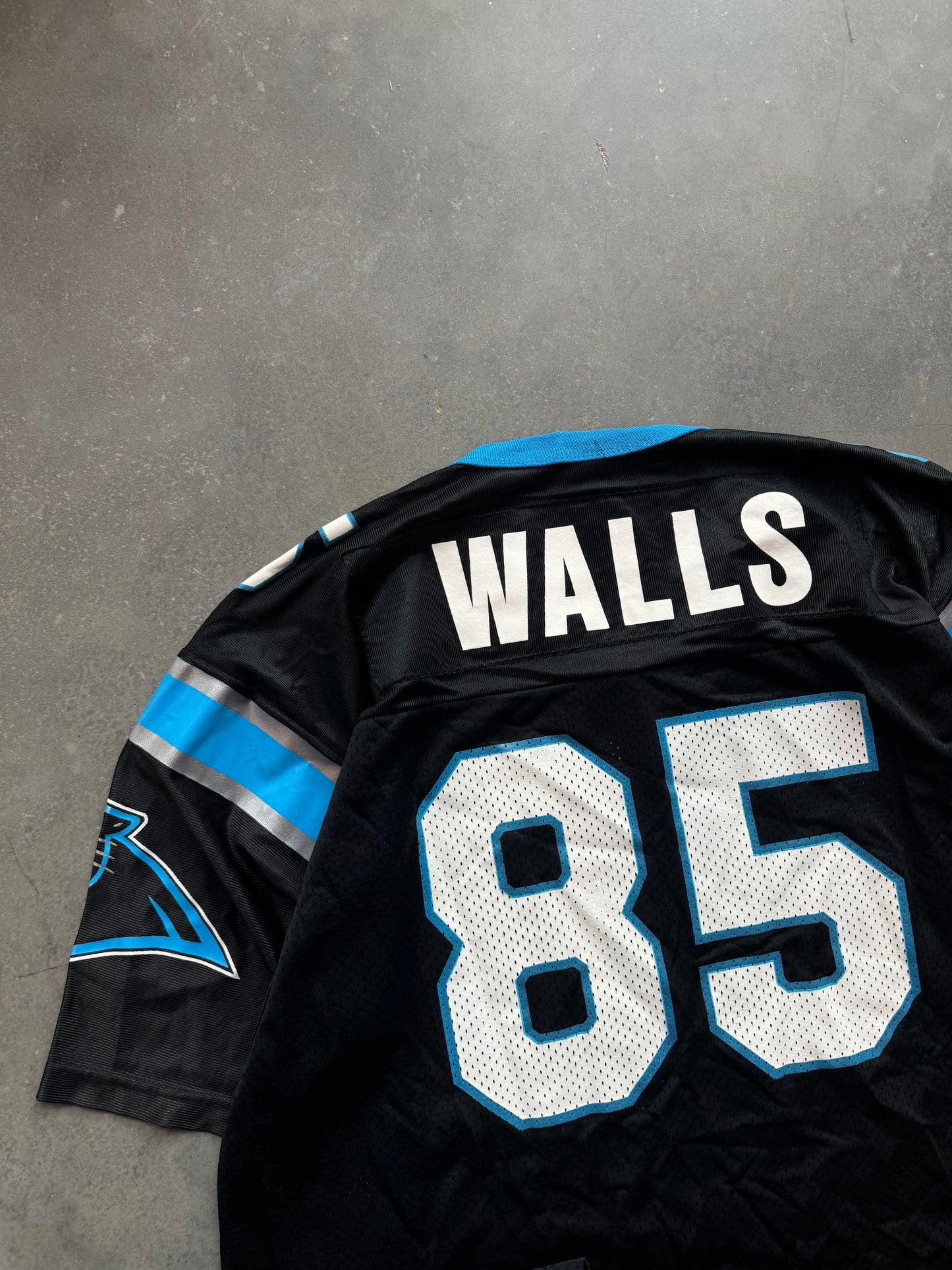 90’s Carolina Panthers Wesley Walls Vintage Black Champion NFL Jersey (52/XXL)