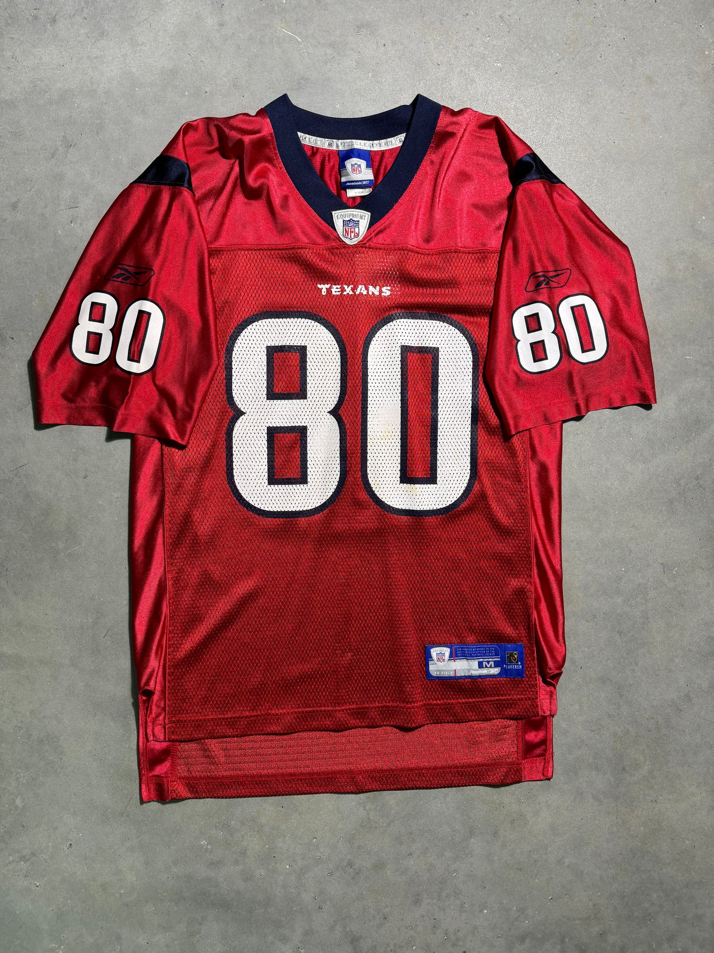 00’s Houston Texans Andre Johnson Vintage Red Alternate Reebok NFL Jersey (Medium)