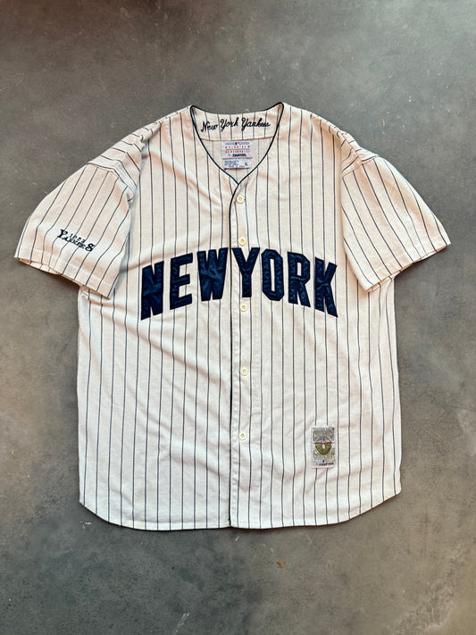 90’s New York Yankees Vintage Starter 1923 Pinstriped Retro Heavy Cotton MLB Jersey (XL)