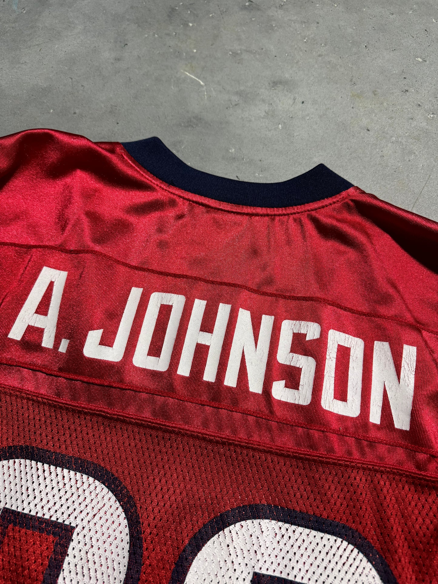 00’s Houston Texans Andre Johnson Vintage Red Alternate Reebok NFL Jersey (Medium)