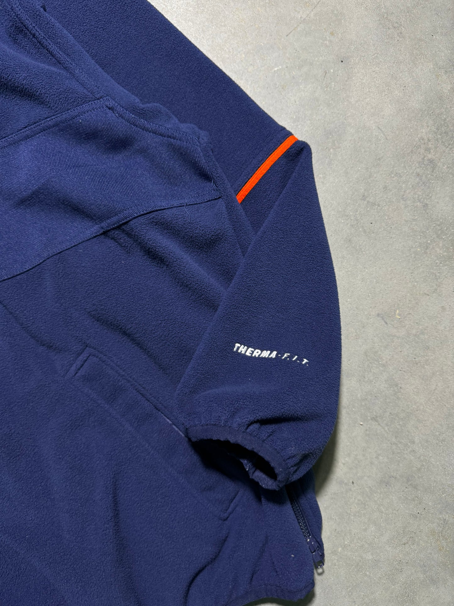 90’s Denver Broncos Vintage Nike Team Sports Fleece Embroidered Half Zip NFL Pro Line Sideline Pullover (Large)