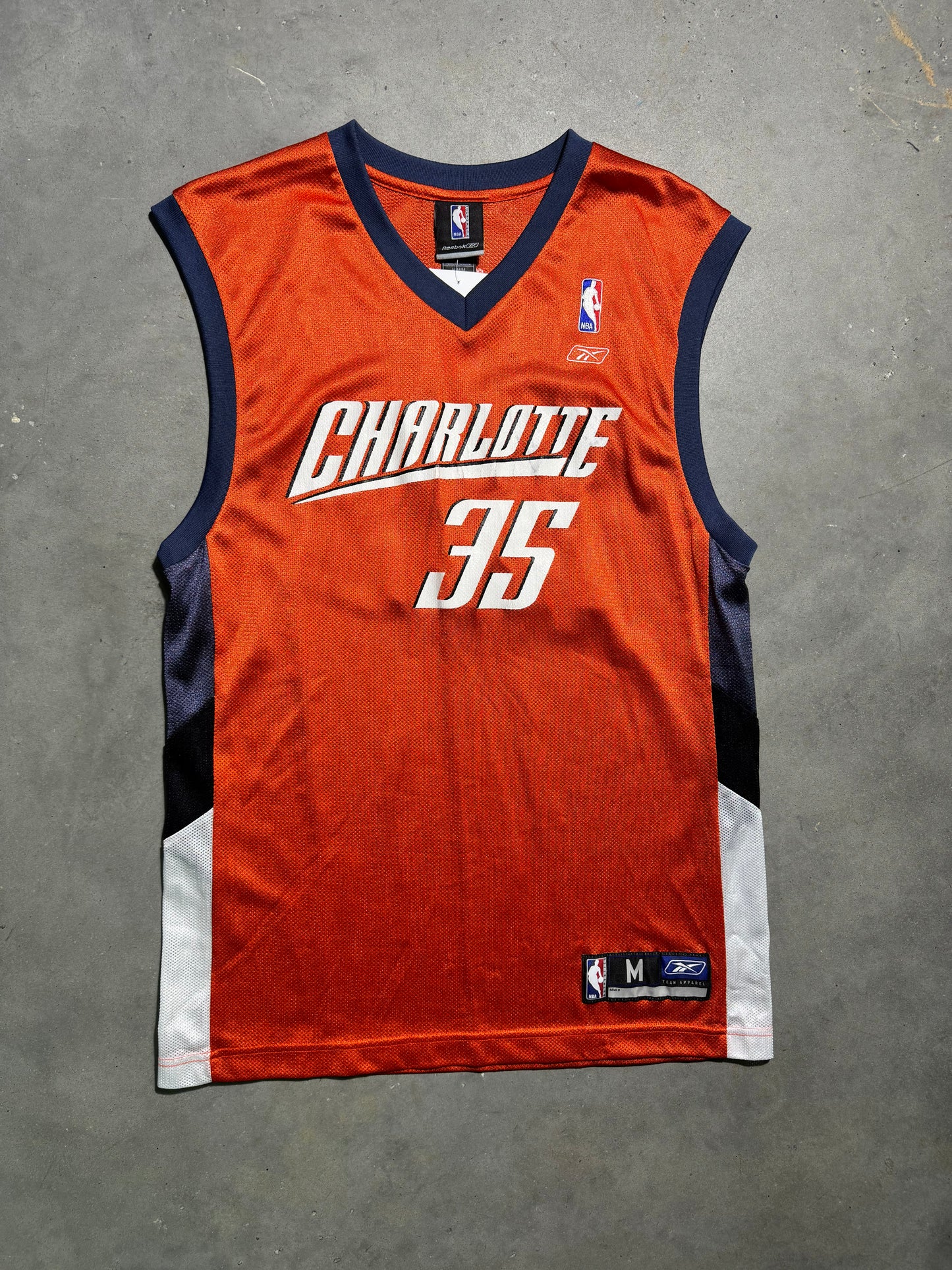 2007 Charlotte Bobcats Adam Morrison Vintage Orange Reebok NBA Jersey (Medium)