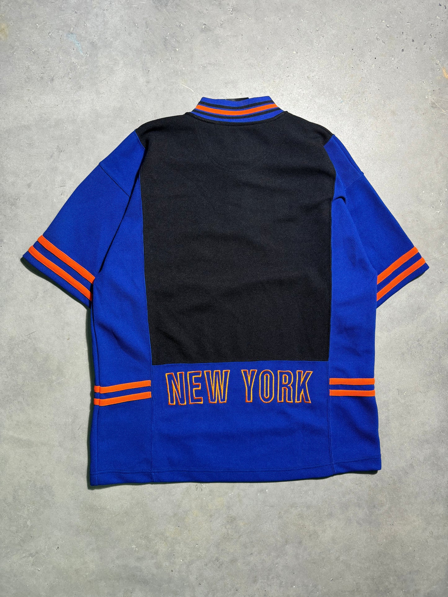 1997/98 New York Knicks Vintage Starter Heavyweight Button Snap Pullover NBA Shooting Warm Up Shirt - Deadstock (48/Large)