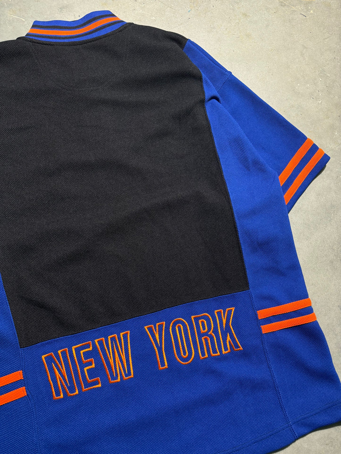 1997/98 New York Knicks Vintage Starter Heavyweight Button Snap Pullover NBA Shooting Warm Up Shirt - Deadstock (48/Large)