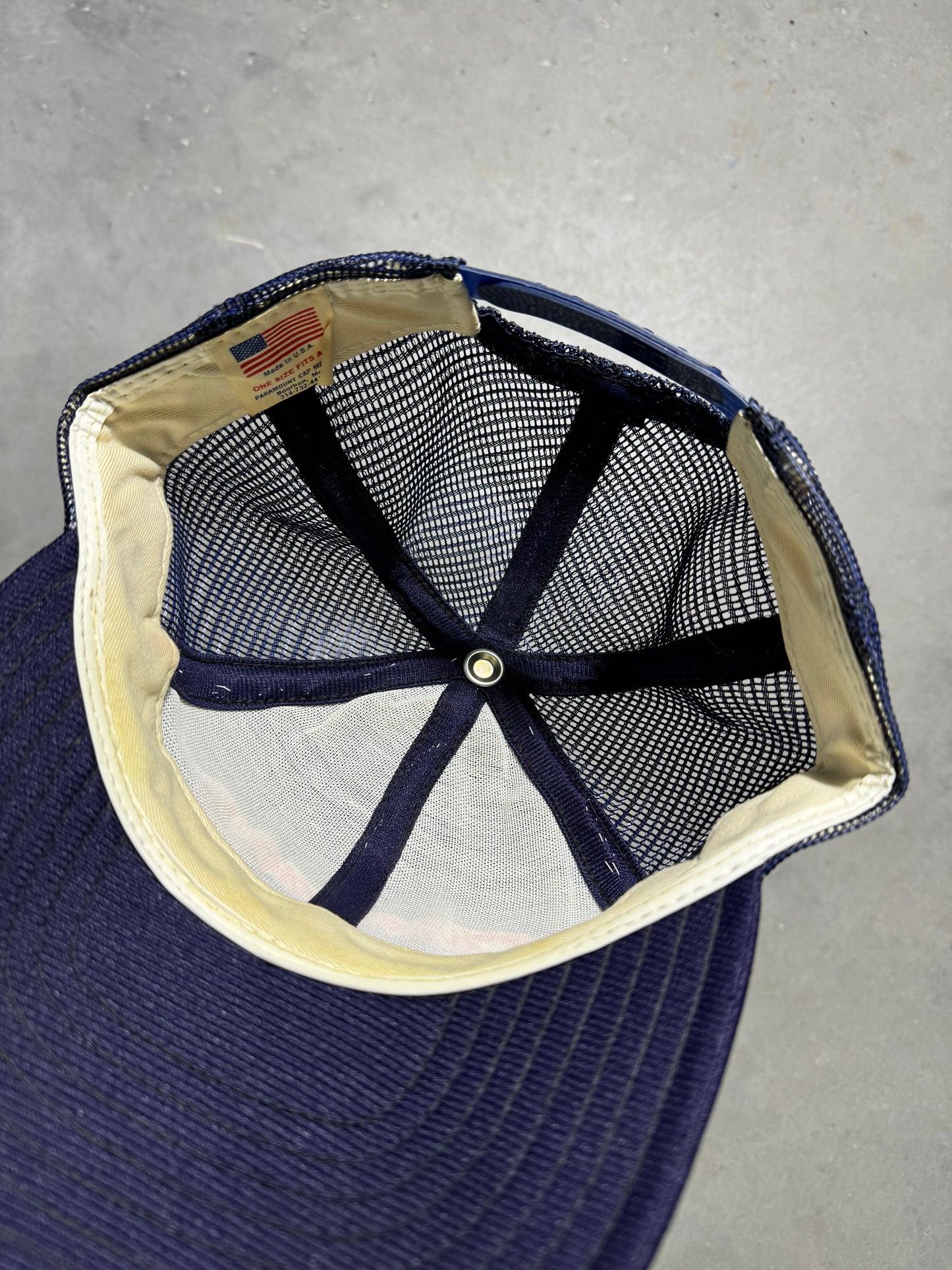 80’s Clemson Tigers Vintage Navy Blue College Trucker Snapback Hat (OSFA)