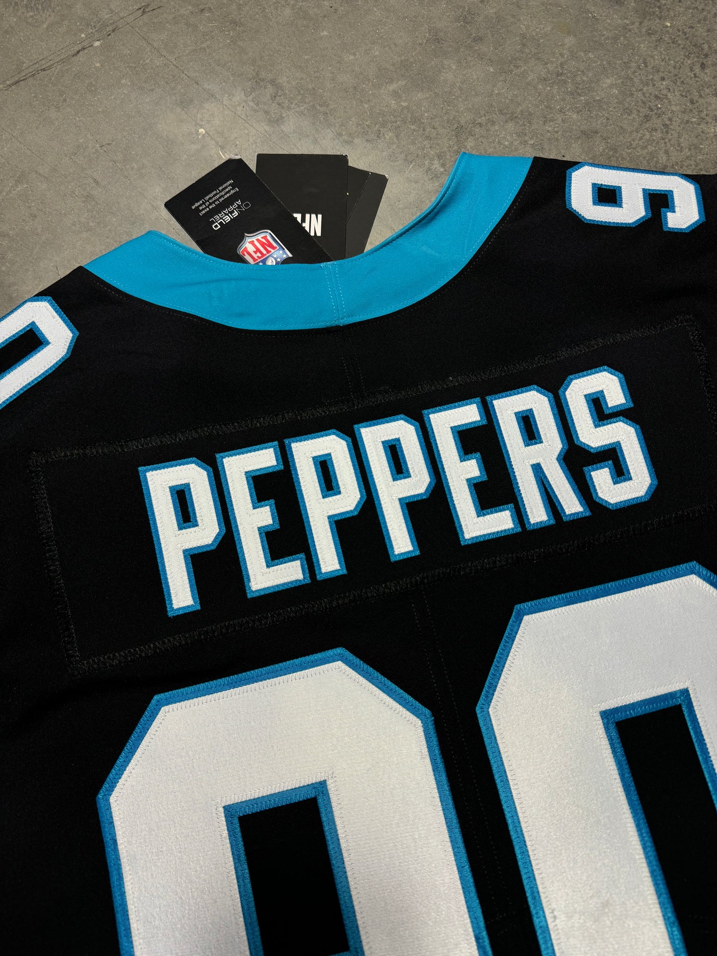 Carolina Panthers Julius Peppers Black Nike Vapor FUSE Elite On Field Authentic Stitched NFL Jersey - Deadstock (48/XL)
