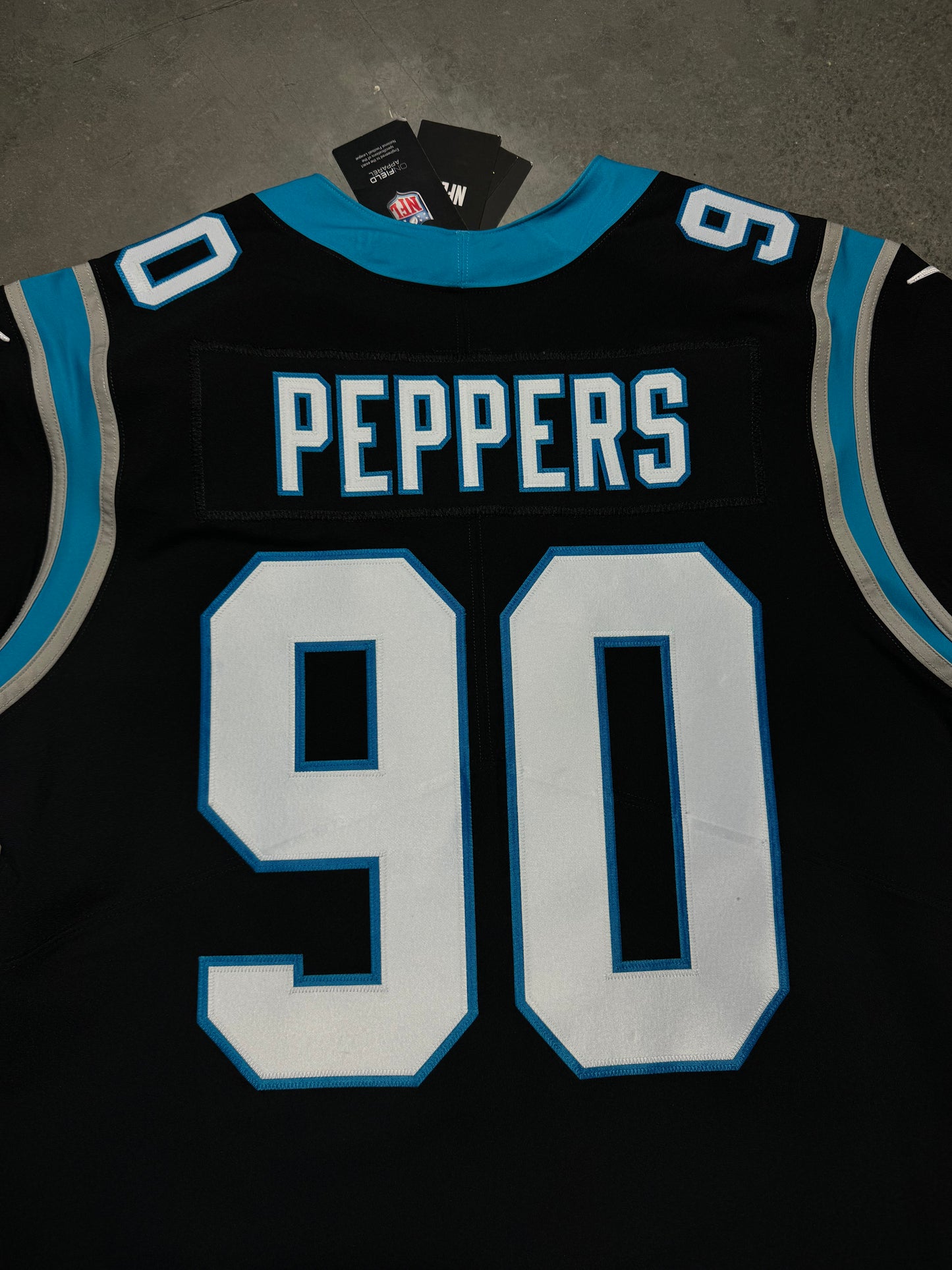 Carolina Panthers Julius Peppers Black Nike Vapor FUSE Elite On Field Authentic Stitched NFL Jersey - Deadstock (48/XL)