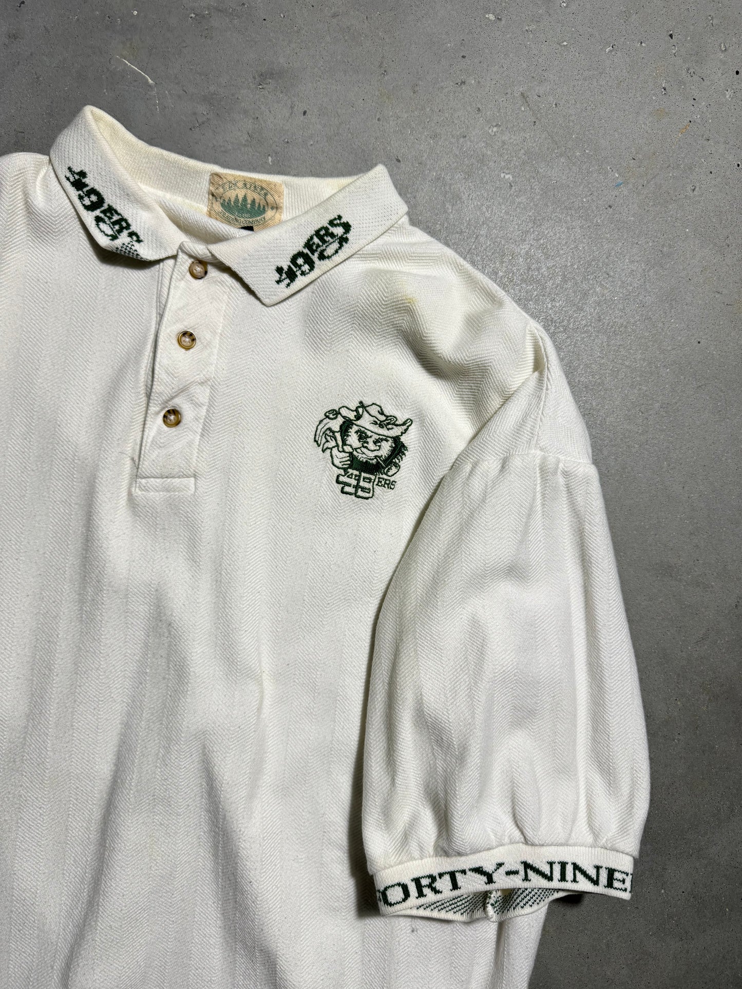 90’s UNC Charlotte 49ers Vintage Norm Logo Embroidered College Golf Polo Shirt (XL)