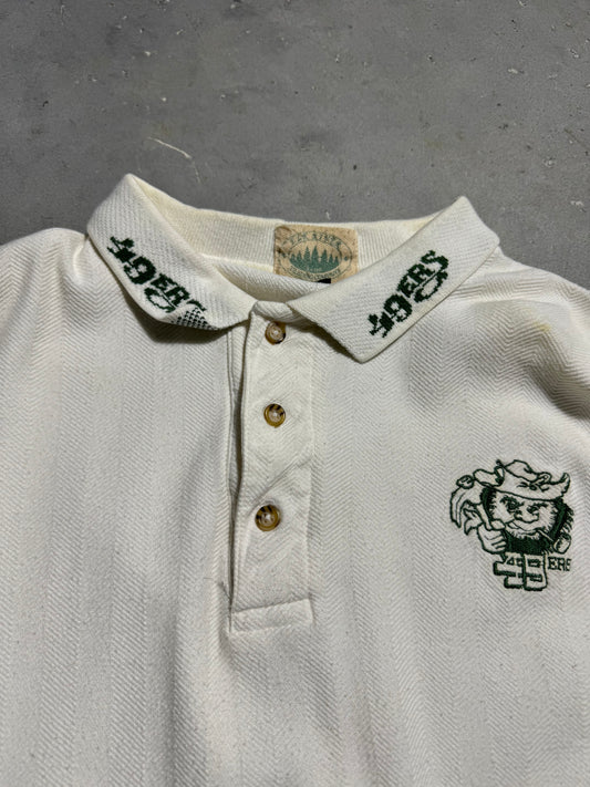 90’s UNC Charlotte 49ers Vintage Norm Logo Embroidered College Golf Polo Shirt (XL)