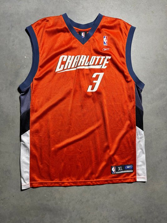 00’s Charlotte Bobcats Gerald Wallace Vintage Orange Reebok NBA Jersey (XL)