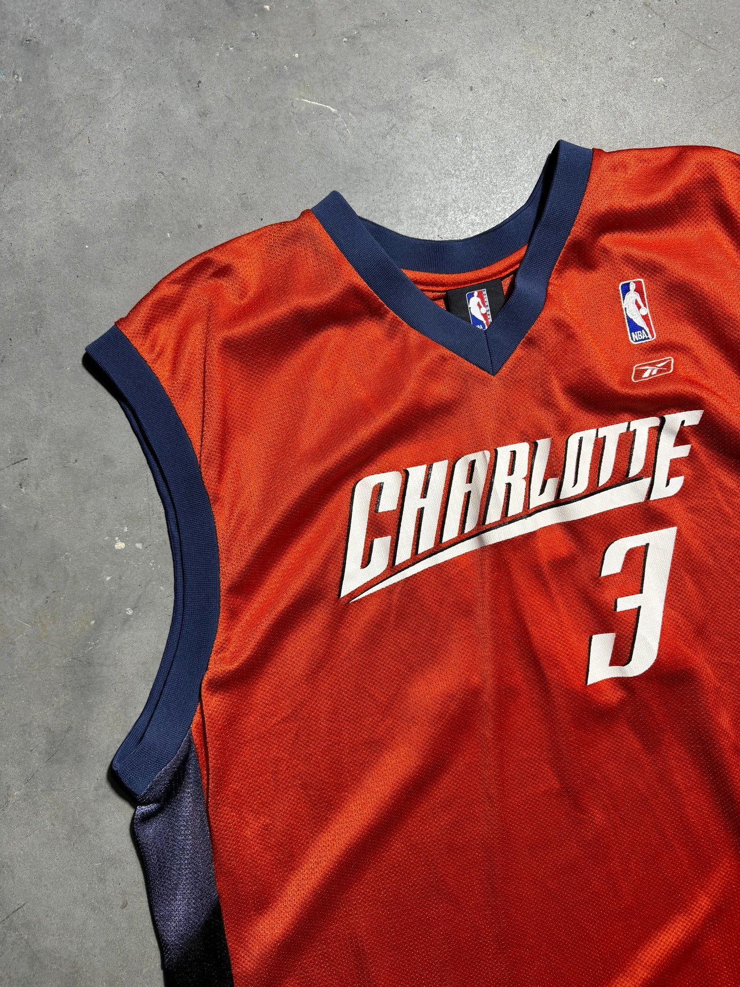 00’s Charlotte Bobcats Gerald Wallace Vintage Orange Reebok NBA Jersey (XL)