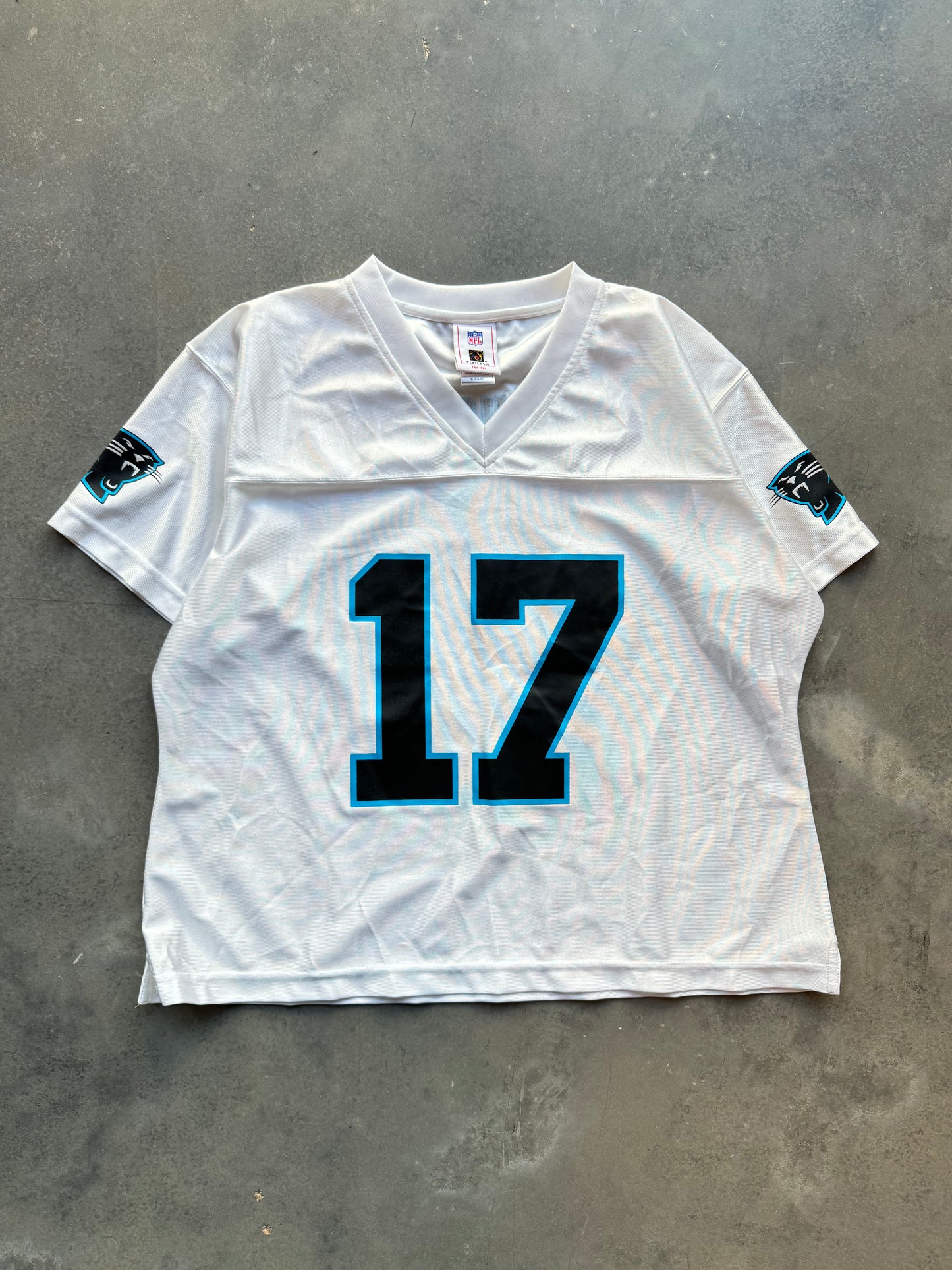 00’s Carolina Panthers Jake Delhomme Vintage Women’s White NFL Jersey (Women’s XL)