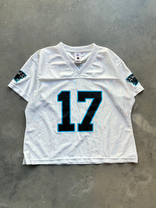 00’s Carolina Panthers Jake Delhomme Vintage Women’s White NFL Jersey (Women’s XL)