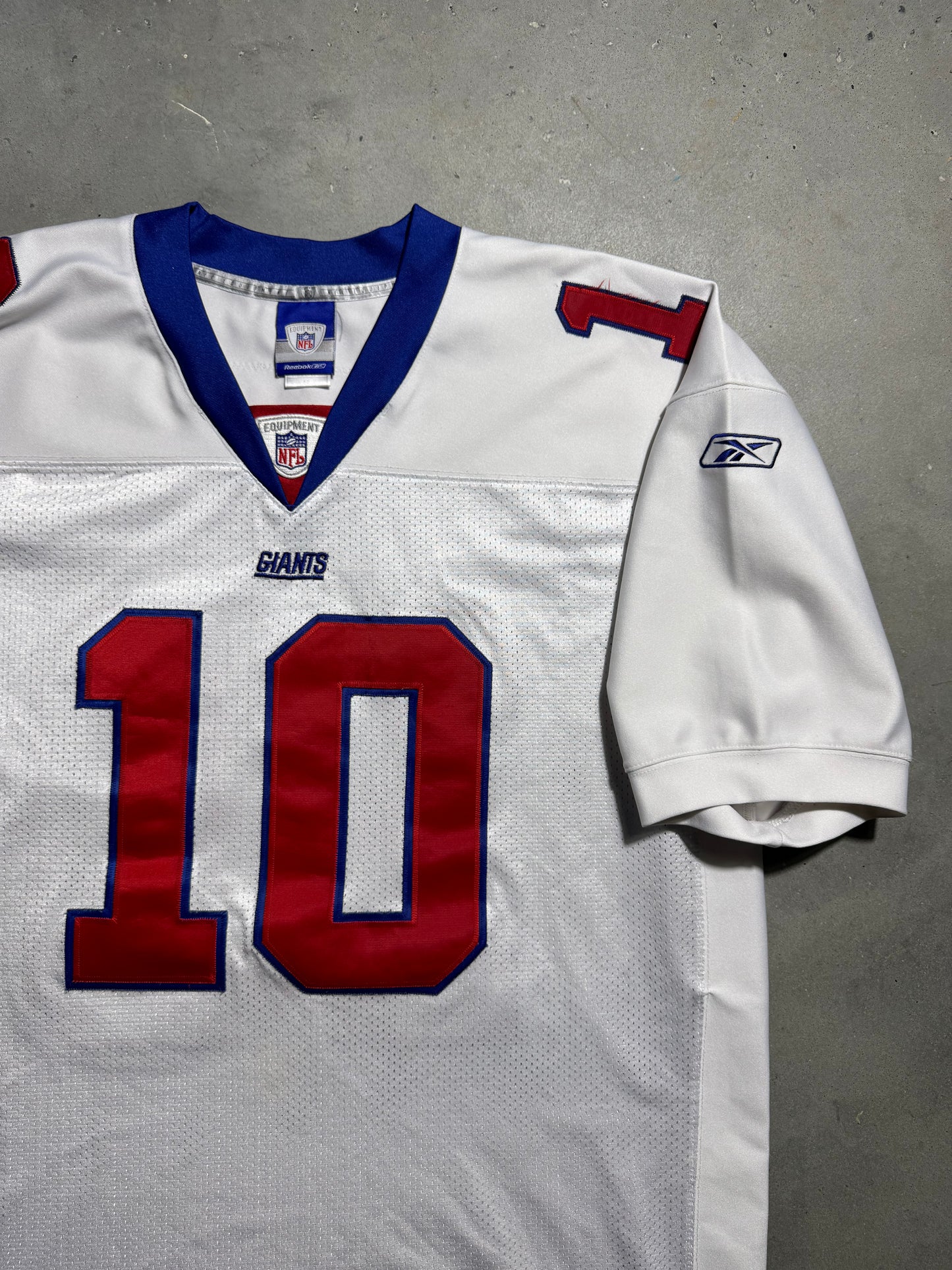 2004 New York Giants Eli Manning Vintage White Reebok Rookie Season Fully Embroidered On Field Authentic NFL Jersey (52/XXL)