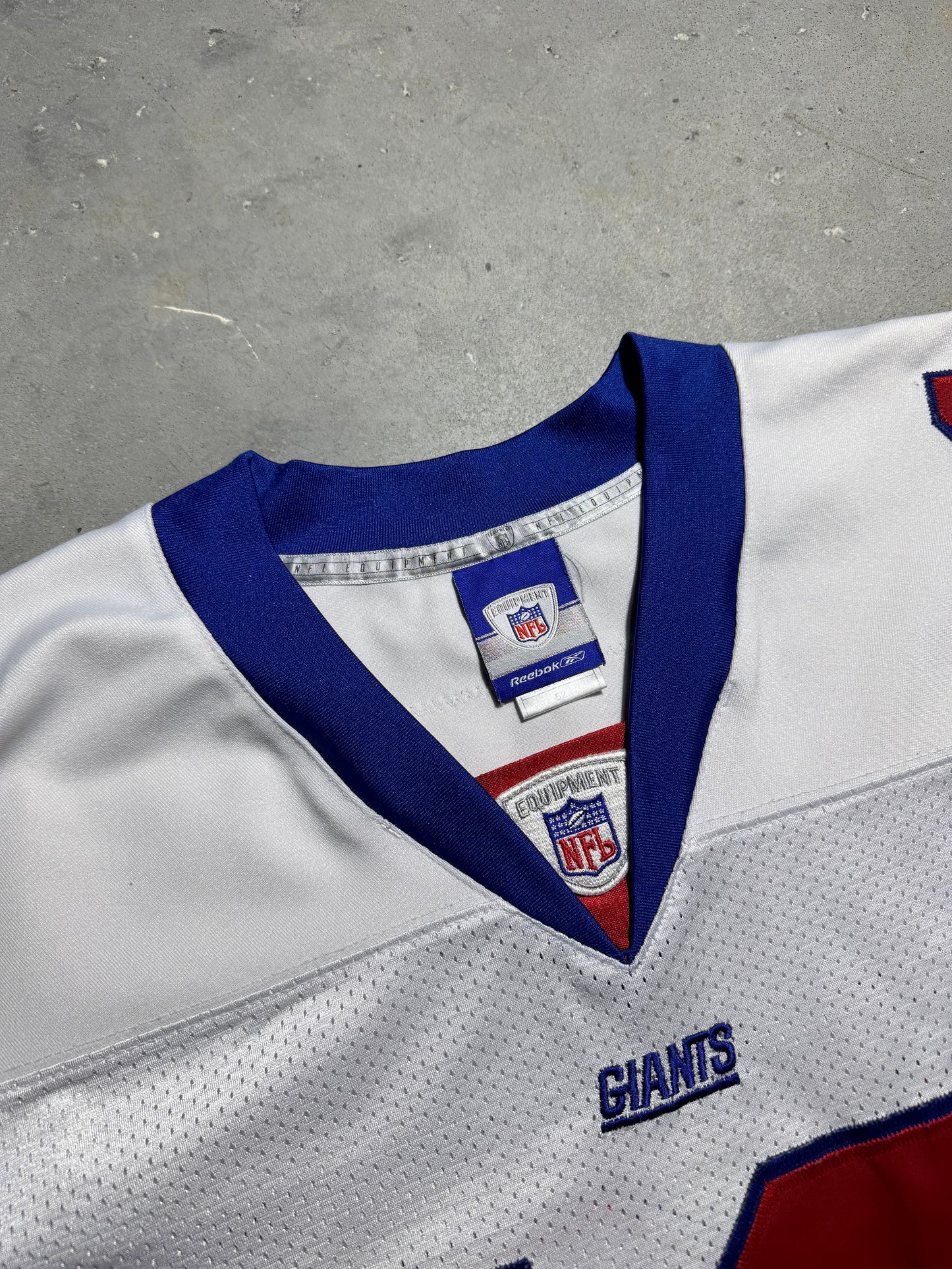 2004 New York Giants Eli Manning Vintage White Reebok Rookie Season Fully Embroidered On Field Authentic NFL Jersey (52/XXL)
