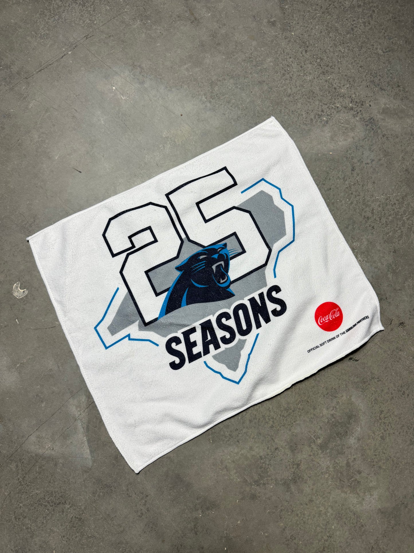 2019 Carolina Panthers x Coca-Cola 25th Season Logo Fan Towel