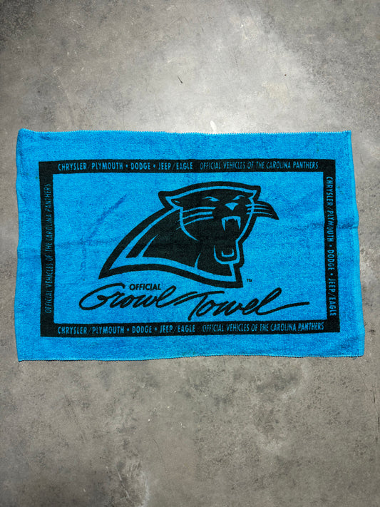 90’s Carolina Panthers Vintage Electric Blue Official Display Fan Growl Towel