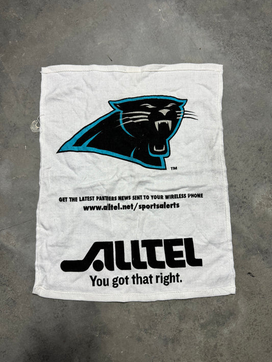 00’s Carolina Panthers x Alltel Vintage White Cotton Display NFL Fan Towel