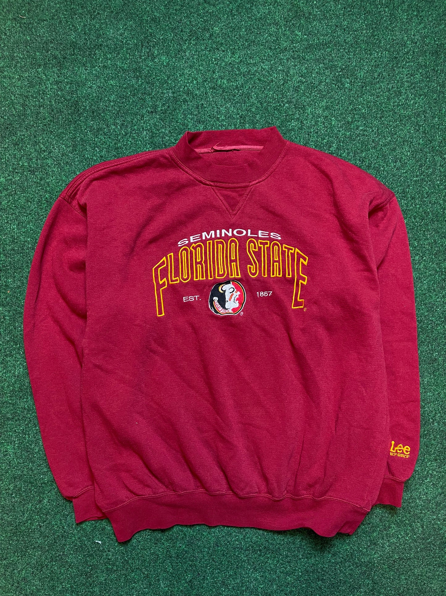 90’s FSU Florida State Seminoles Vintage Embroidered College Football Crewneck (XL)