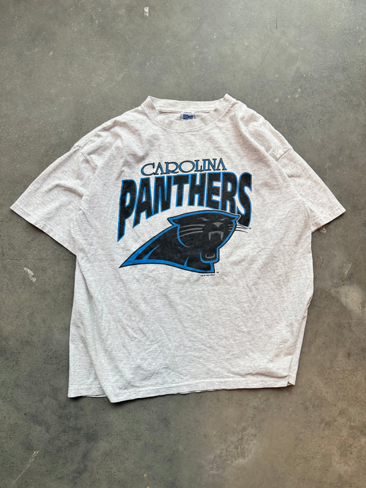 1993 Carolina Panthers Vintage Salem Sportswear Heather Grey Big Logo NFL Tee (XL)