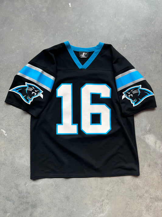 2001 Carolina Panthers Chris Weinke Vintage Black Logo Athletic NFL Jersey (Large)