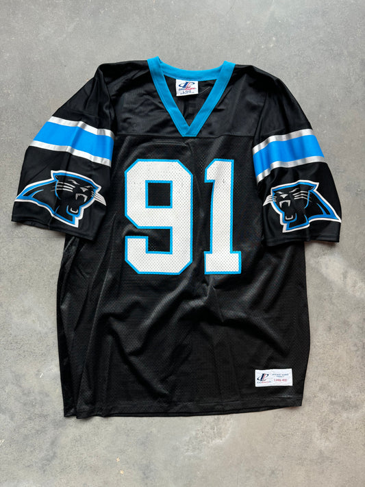 1996 Carolina Panthers Kevin Greene Vintage Logo Athletic Black NFL Jersey (Large)