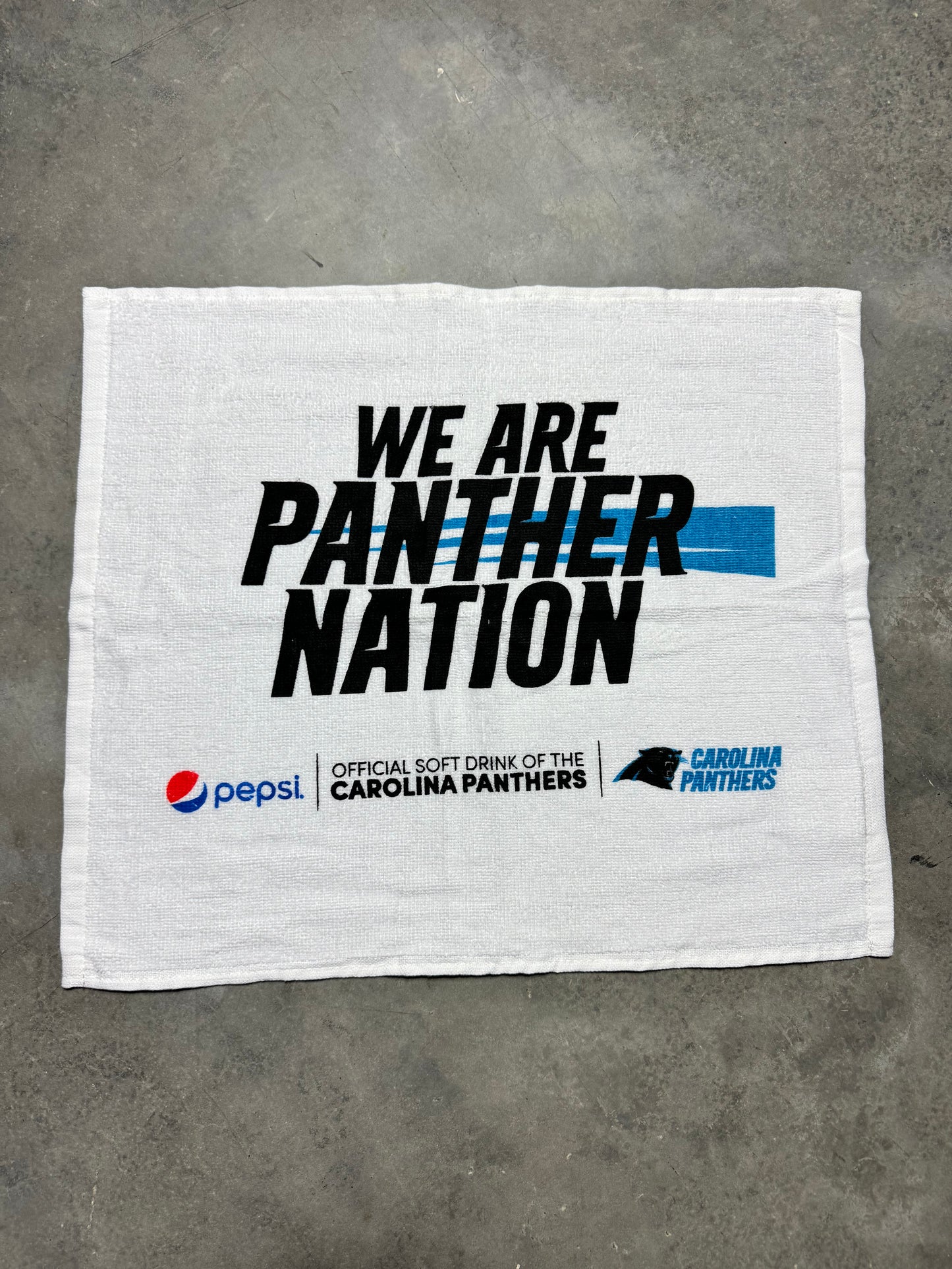 2010’s Carolina Panthers “We Are Panther Nation” Display White Cotton Fan Towel