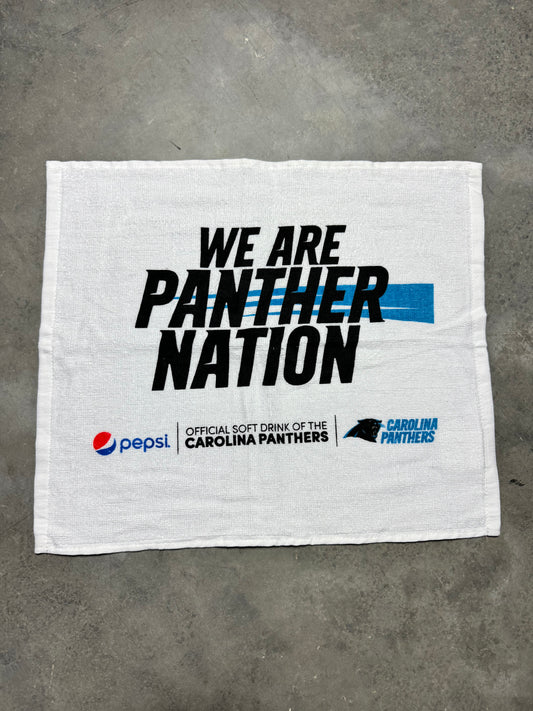2010’s Carolina Panthers “We Are Panther Nation” Display White Cotton Fan Towel