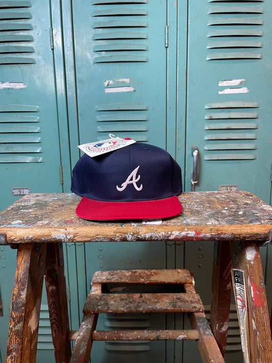 90’s Atlanta Braves Vintage MLB Snapback Hat - Deadstock (OSFA)