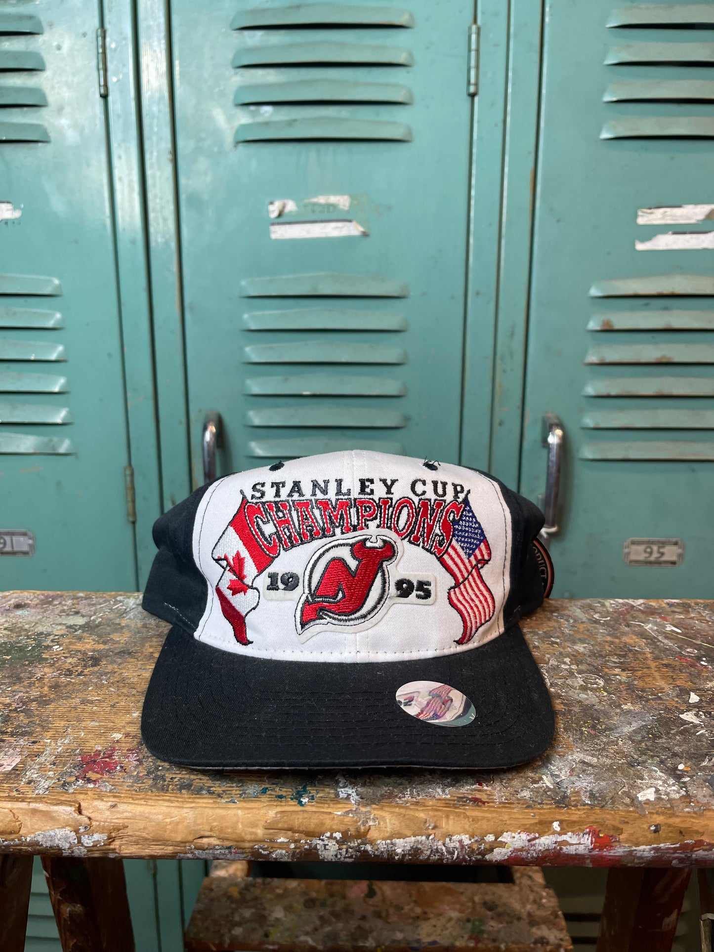 1995 New Jersey Devils Stanley Cup Champions Vintage Starter NHL Snapback Hat - Deadstock (OSFA)