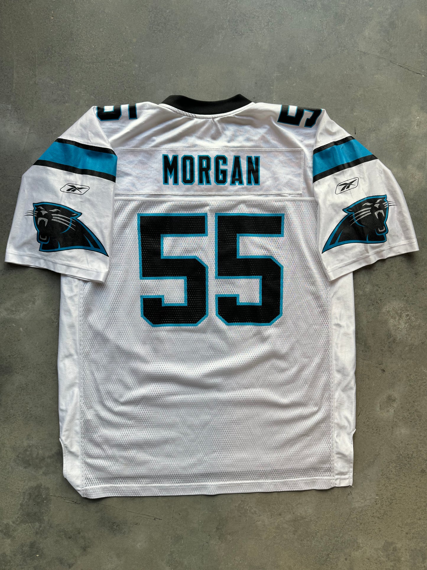 00’s Carolina Panthers Dan Morgan Vintage White Reebok NFL Jersey (XL)