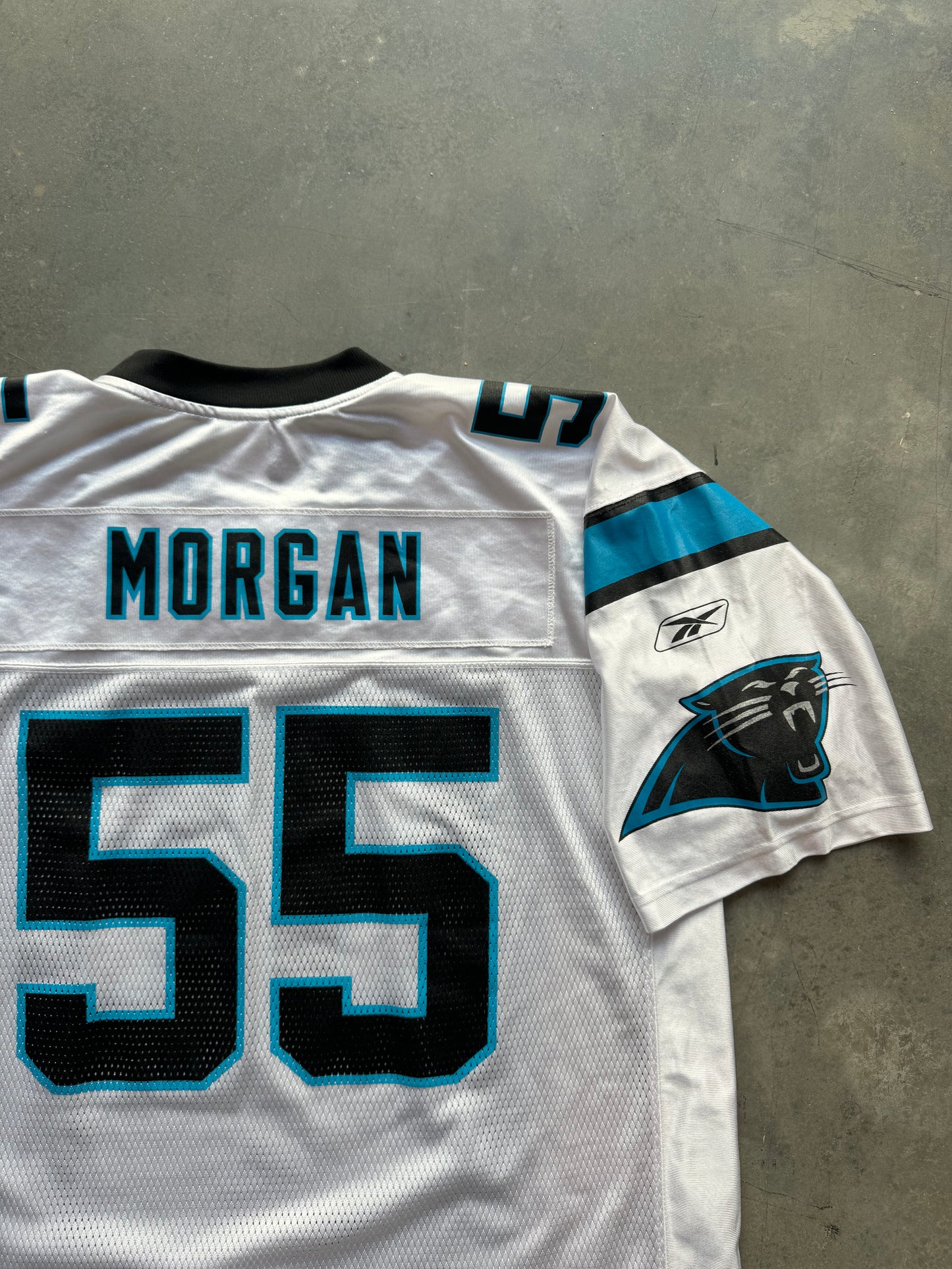 00’s Carolina Panthers Dan Morgan Vintage White Reebok NFL Jersey (XL)