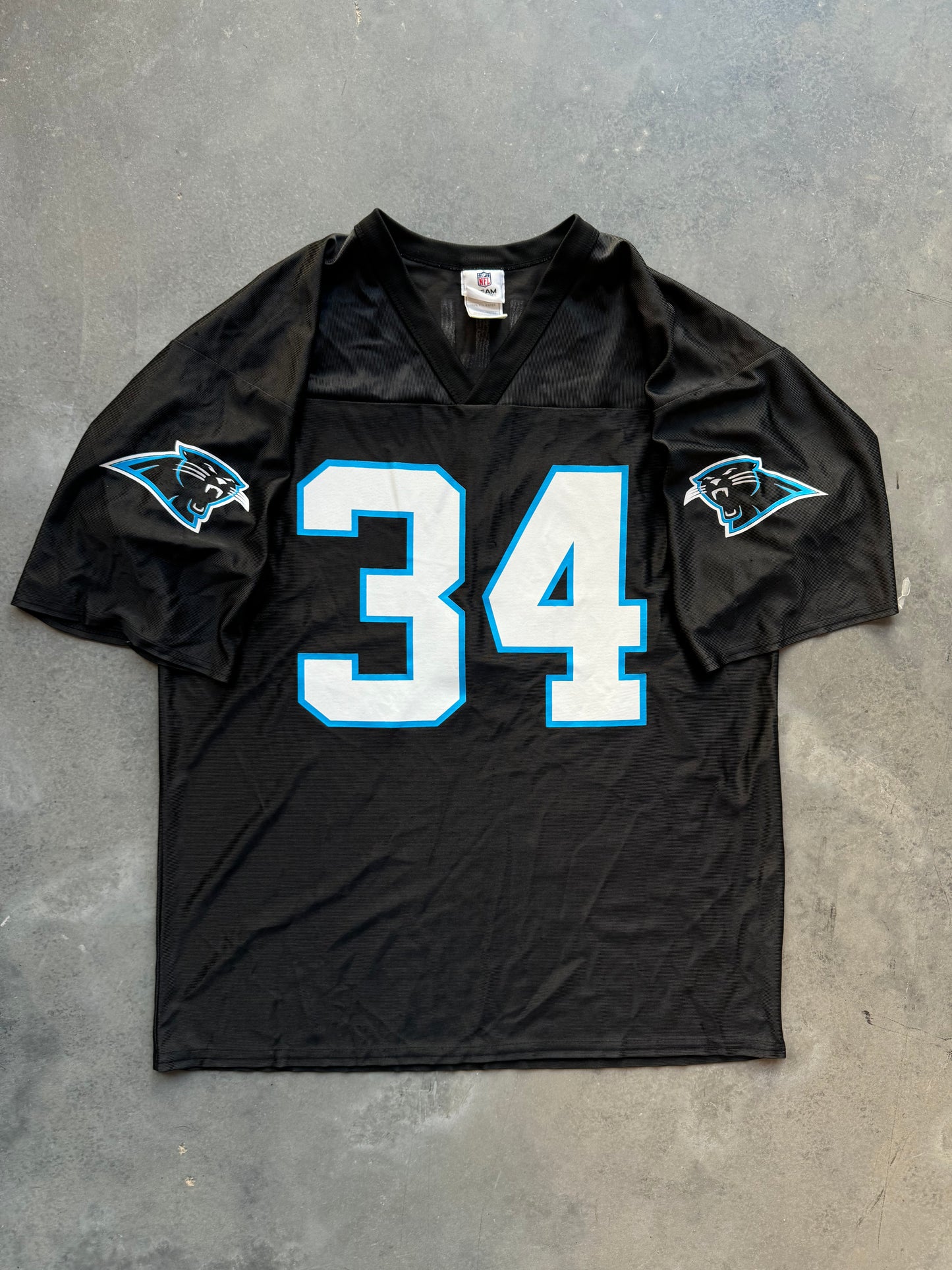 00’s Carolina Panthers DeAngelo Williams Vintage Black NFL Jersey (Large)