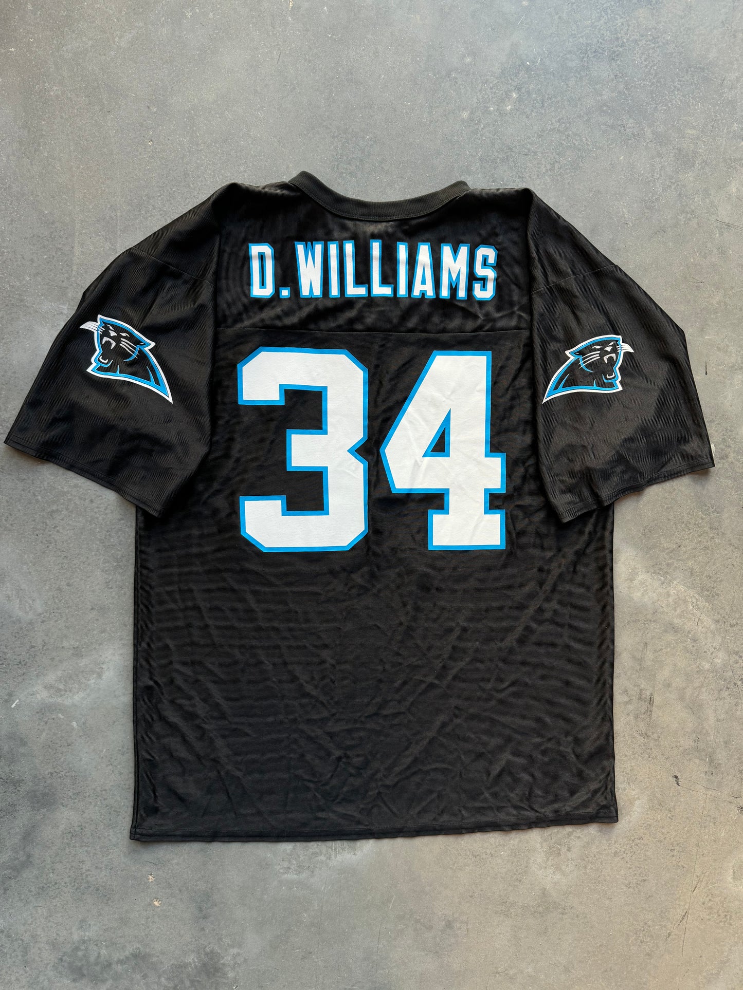 00’s Carolina Panthers DeAngelo Williams Vintage Black NFL Jersey (Large)