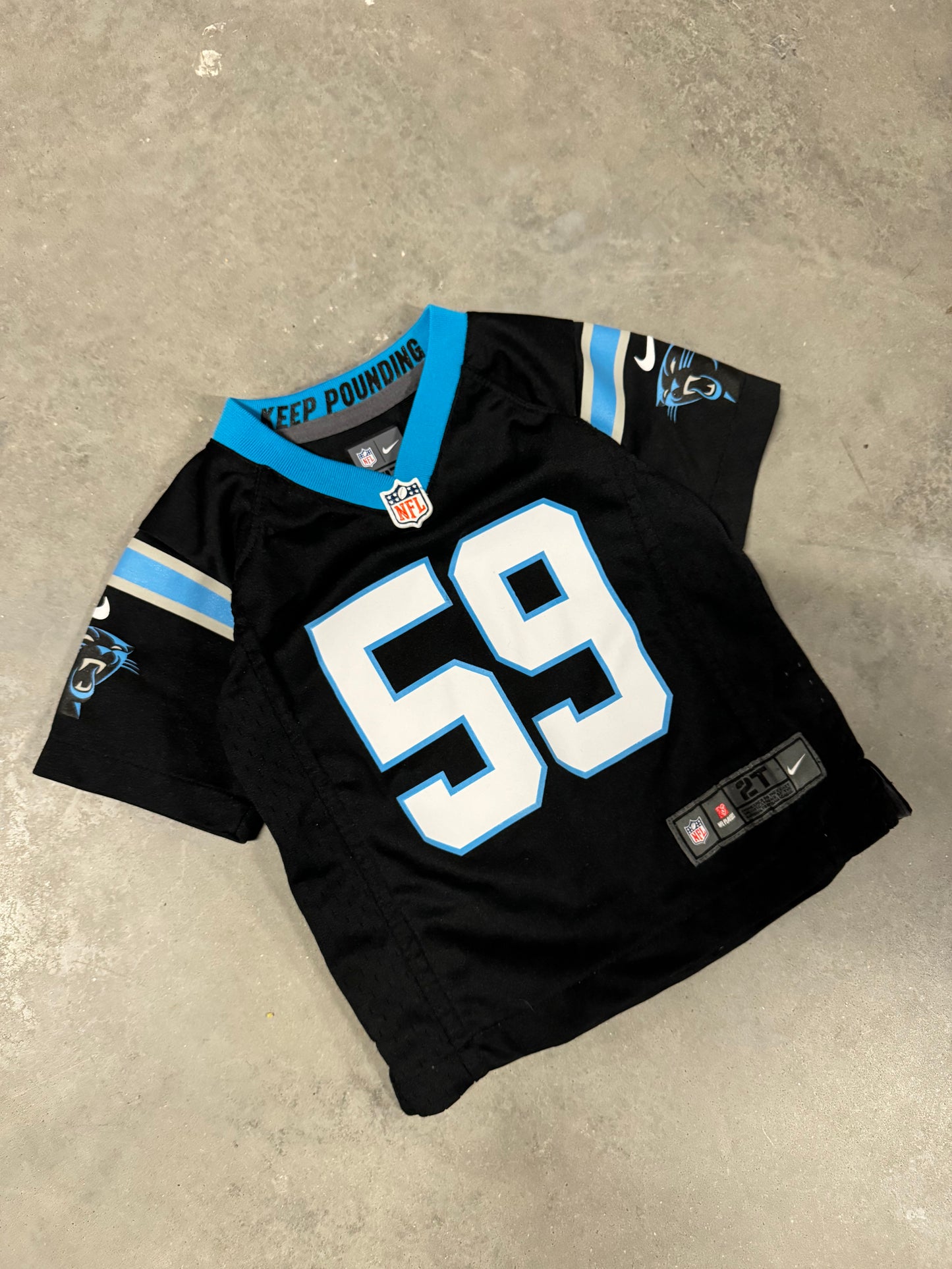 2015 Carolina Panthers Luke Kuechly Black Nike NFL Jersey (2T)