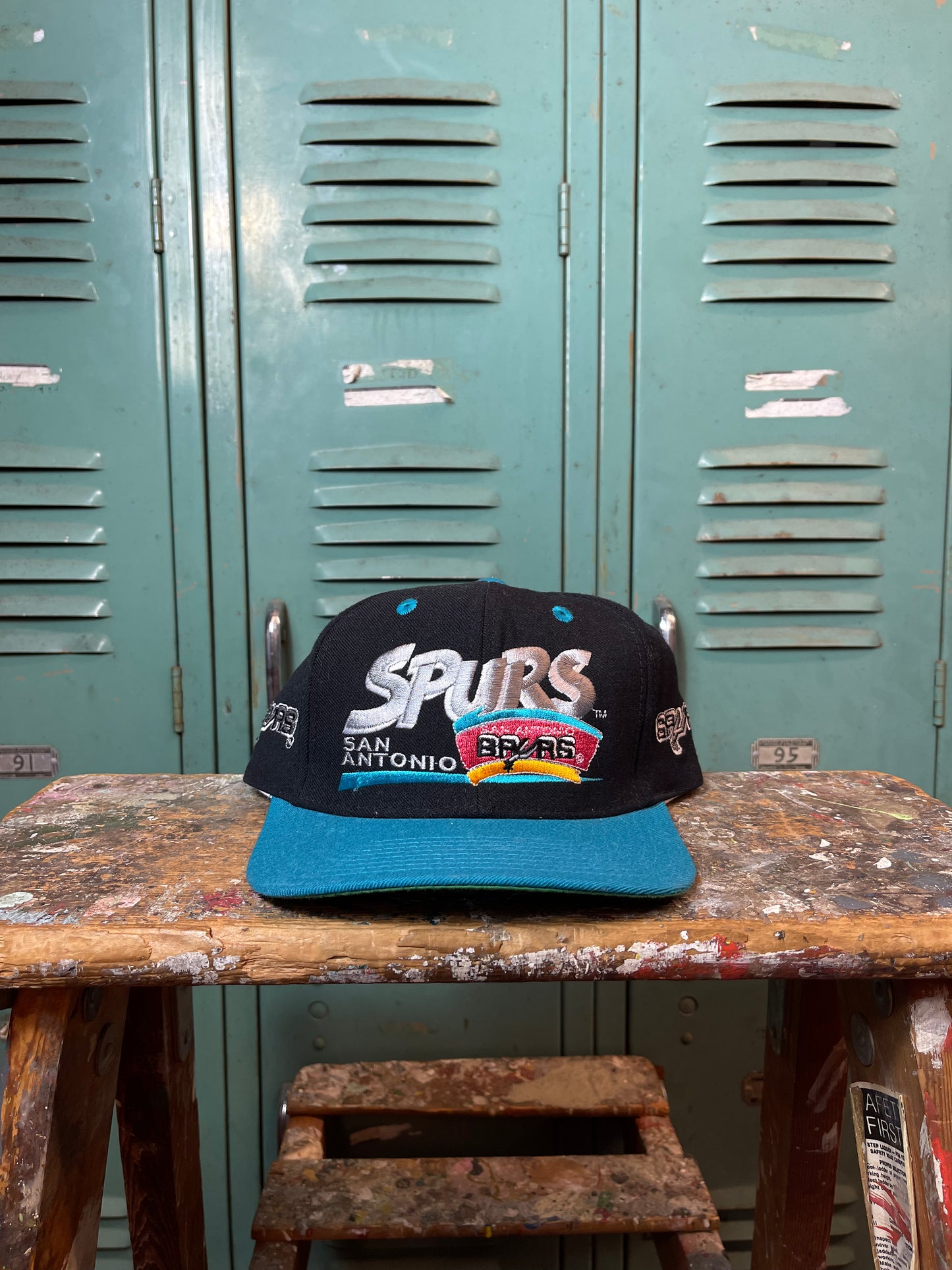 90 s San Antonio Spurs Vintage NBA Snapback Hat Deadstock OSFA