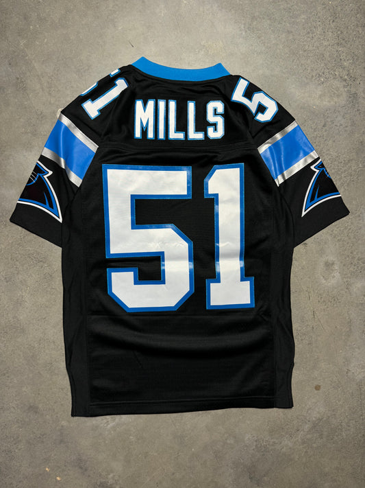 1996 Carolina Panthers Sam Mills Black Mitchell & Ness Stitched Retro NFL Jersey - Deadstock (38/Small)