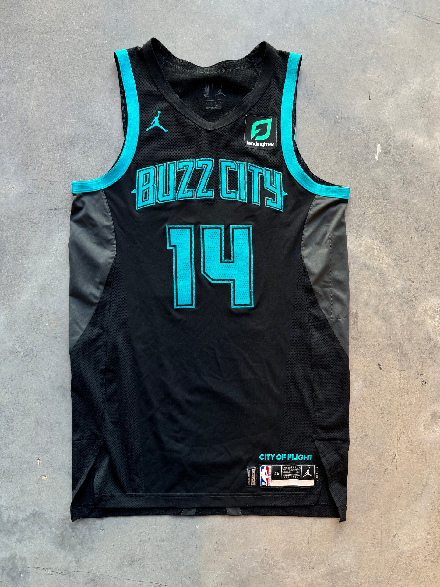 2018/2019 Charlotte Hornets Michael Kidd-Gilchrist Team Issued Pro Cut Jordan Brand Buzz City City of Flight Alternate NBA Jersey (46/Large)