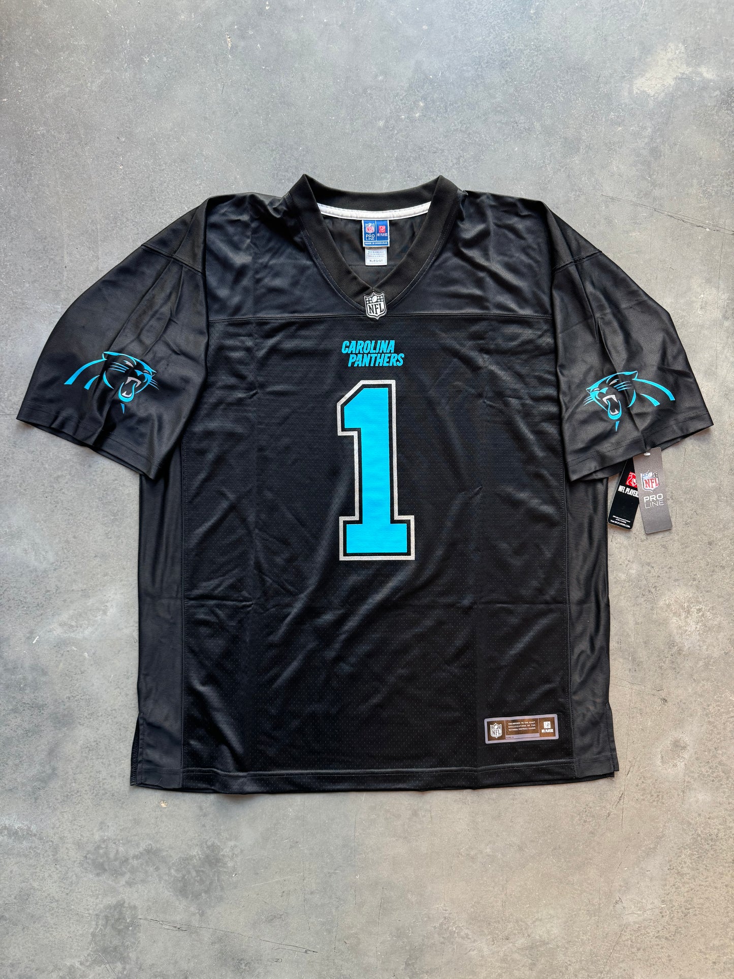 2012 Carolina Panthers Cam Newton Black/Blue NFL Pro Line Jersey - Deadstock (XL)