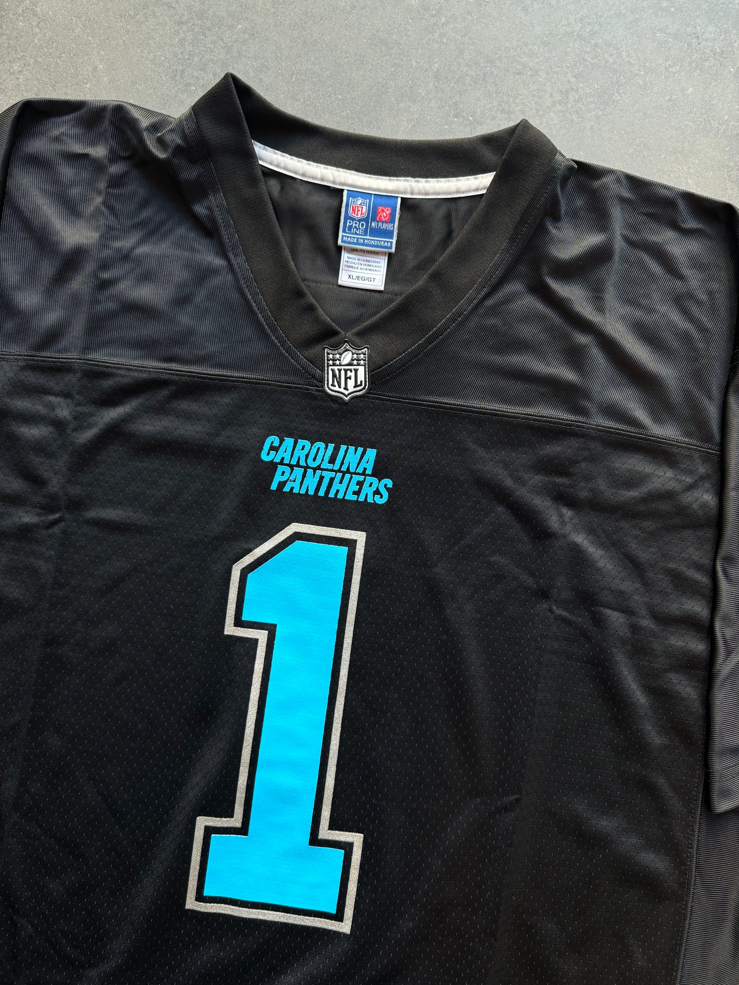 2012 Carolina Panthers Cam Newton Black/Blue NFL Pro Line Jersey - Deadstock (XL)