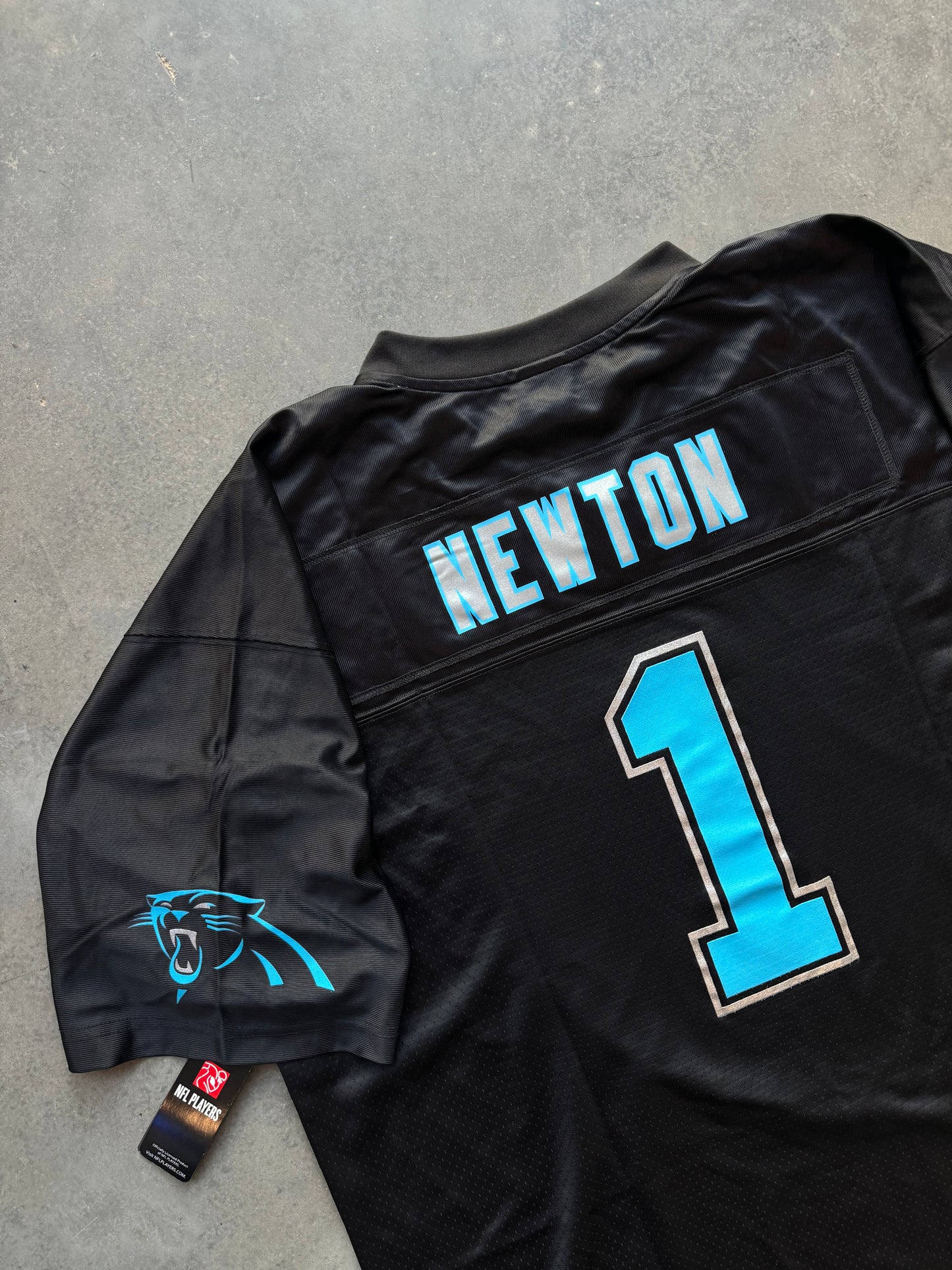 2012 Carolina Panthers Cam Newton Black/Blue NFL Pro Line Jersey - Deadstock (XL)