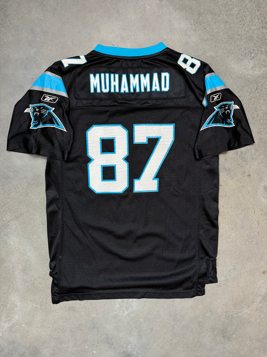 00’s Carolina Panthers Muhsin Muhammad Vintage Black Reebok NFL Jersey (Youth XL)