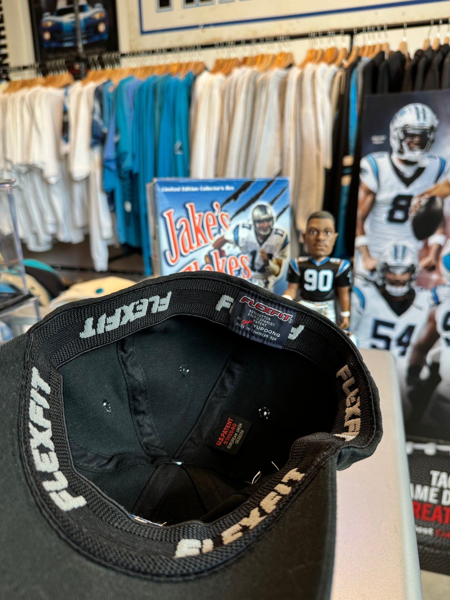 00’s Carolina Panthers Strike Force Fan Group Embroidered NFL Fitted Hat (Large)