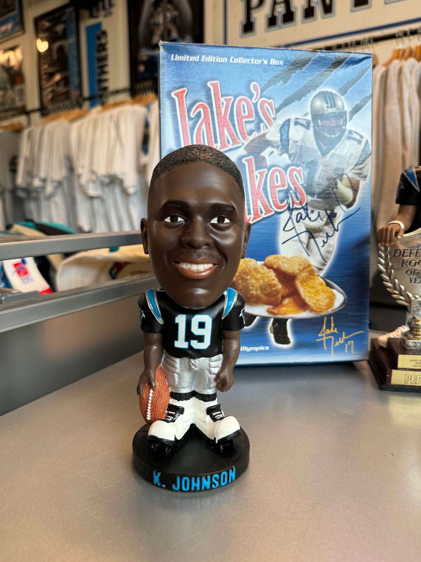 2006 Carolina Panthers Keyshawn Johnson Vintage NFL Bobblehead - Brand New In Box